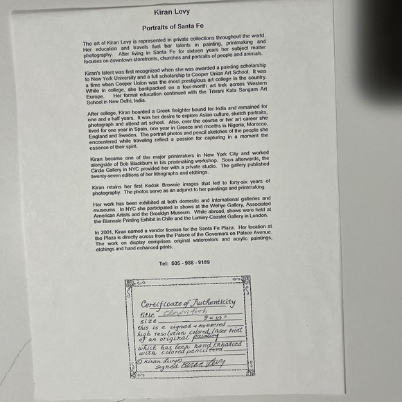 Original authenticated Clown Fish painting by Kiran Levy - Picture 5 of 9